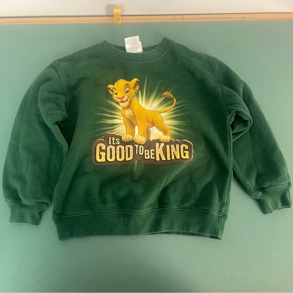 Vintage Y2K Disney Lion King Simba green sweatshirt size 6 - Picture 1 of 5